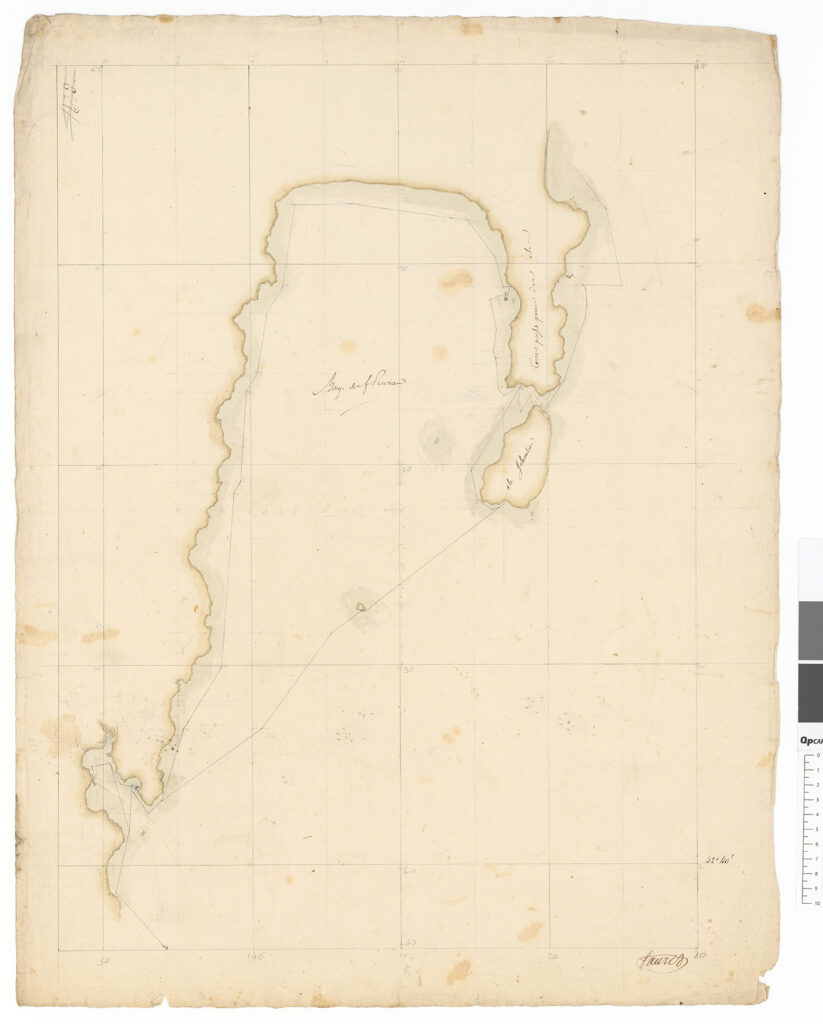 carte marine manuscrite inachevée