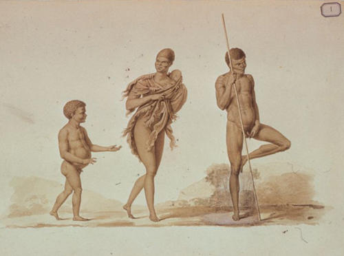 N.-M. Petit, Group of Aborigines, Van Diemen’s Land.
