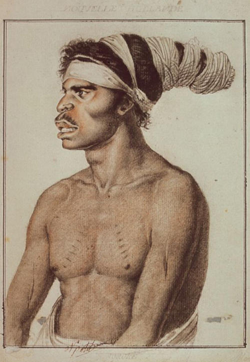 N.-M. Petit, Aboriginal man, Coun-rou-bari-gal/Mororé, Port Jackson, New Holland.